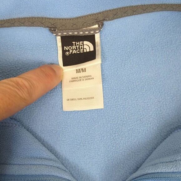 The North Face Womens Size Medium Pullover 1/4 Zip Fleece Jacket Blue TKA 100 - Picture 6 of 7